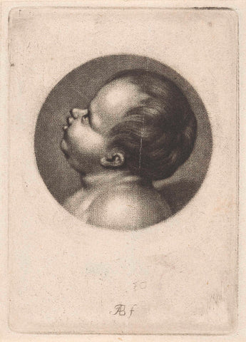 Bust of a young child, Abraham Bloteling, 1652 - 1690 Canvas Print