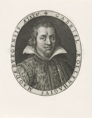 Portret van Gabriel Rollenhagen, Crispijn van de Passe (I), 1613 Canvas Print