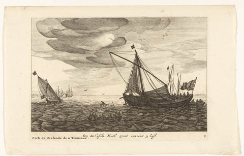 Zeeuwse koggen, Robert de Baudous (possibly), 1740 - 1760 Canvas Print