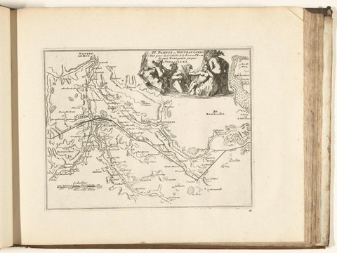 Map of the new canal from Pontgouin to Versailles (part II), 1726, anonymous, 1726 Canvas Print