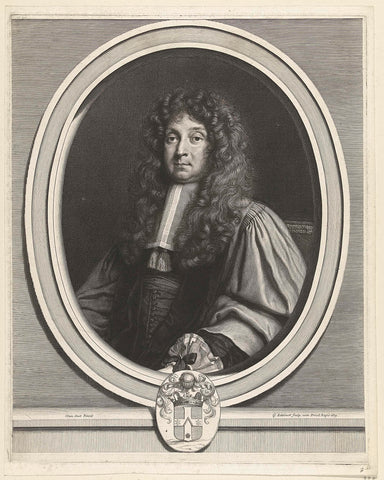 Portrait of Michel le Peletier de Souzy, Gerard Edelinck, 1679 Canvas Print