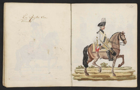 Uniform of a rider of Famas, S.G. Casten, 1795 Canvas Print