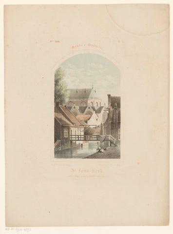 View of the Sint Janskerk in Gouda., Gijsbertus Johannes Verspuy, 1859 Canvas Print