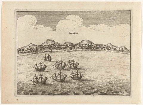 Seven ships for Jakarta, 1607, anonymous, 1644 - 1646 Canvas Print