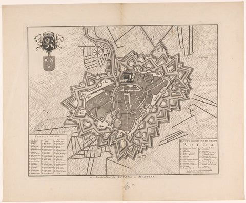 Map of Breda, anonymous, 1747 Canvas Print