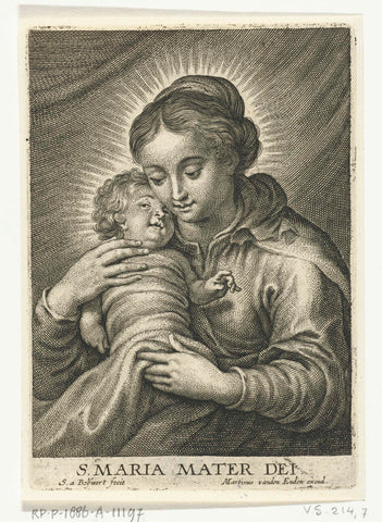 Maria with Child, Schelte Adamsz. Bolswert, 1596 – 1659 Canvas Print