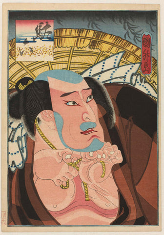 Kataoka Ichizô I als Daroku, Utagawa Kunimasu, c. 1848 Canvas Print