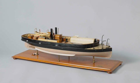 Model of a Gunboat, W.G. Armstrong & Co, c. 1870 - c. 1871 Canvas Print