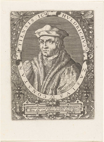 Portrait of Ulrich Zasius, Theodor de Bry, 1669 Canvas Print