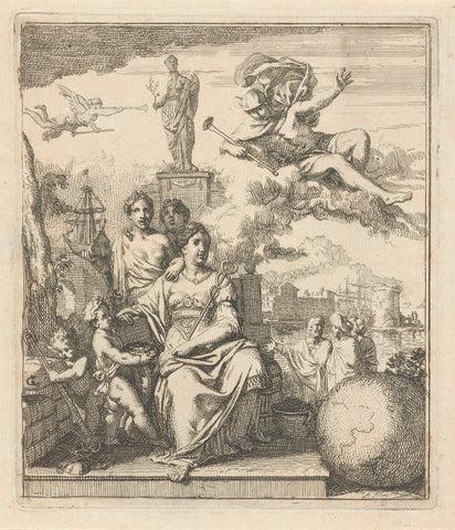 Mercury Beholds Trade and Shipping, Gerard de Lairesse, 1670 Canvas Print