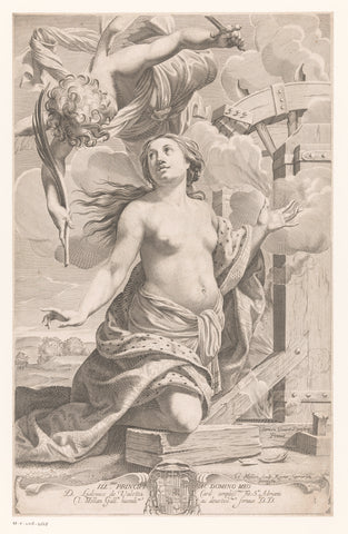 Saint Catherine of Alexandria, Claude Mellan, 1625 Canvas Print