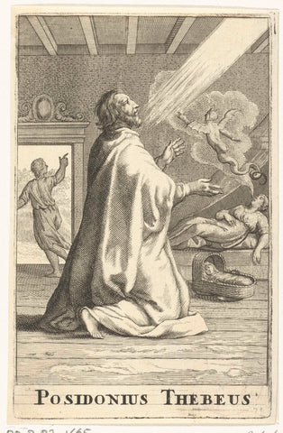 Heilige Posidonius van Thebe, Frederick Bloemaert, after 1636 - c. 1670 Canvas Print