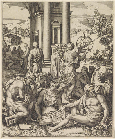 Jacht op struisvogels, Stefano della Bella, 1620 - 1664 Canvas Print