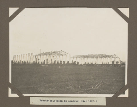 Fuel sheds under construction. (May 1926.), anonymous, 1926 Canvas Print