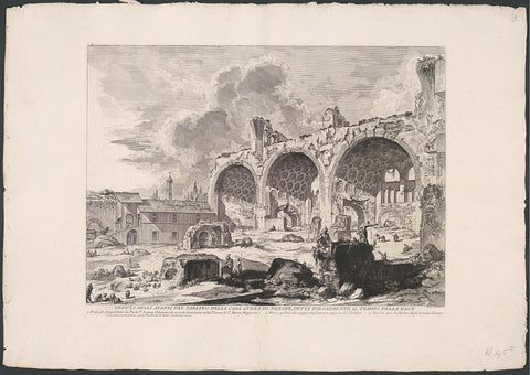 Basilica van Maxentius te Rome, Giovanni Battista Piranesi, 1748 - 1778 Canvas Print