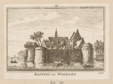 View of Woerden Castle, 1620, Abraham Rademaker, 1725 - 1803 Canvas Print