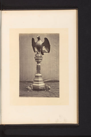 Sculpture of a pelican on a pedestal from the Basilica of St. Martin in Halle, exhibited at an exhibition on religious objects from the Middle Ages and Renaissance in 1864 in Mechelen, Joseph Maes, 1864 Canvas Print