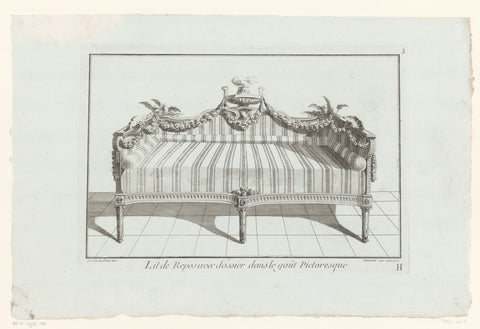 Bed met rookvat, anonymous, 1745 - 1775 Canvas Print