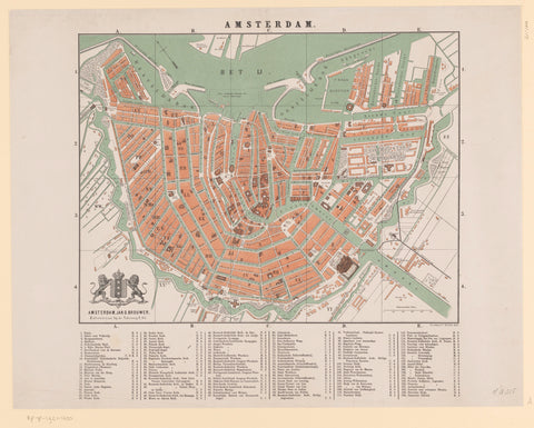 Map of Amsterdam, anonymous, 1878 Canvas Print