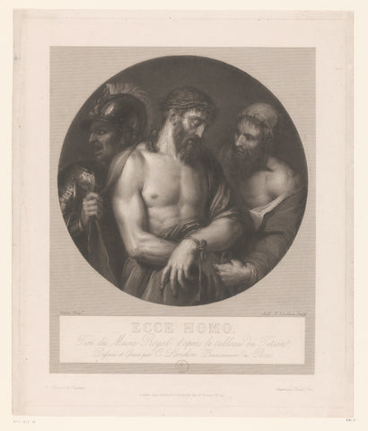 Ecce Homo, Constant-Louis-Antoine Lorichon, 1823 Canvas Print