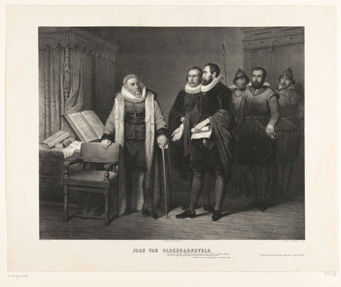 Oldenbarnevelt hears of his death sentence, 1619, Paul Tetar van Elven, 1850 Canvas Print