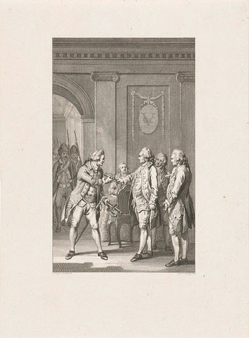 Gevangenneming van drie raden van de VOC, 1740, Reinier Vinkeles (I), 1793 Canvas Print