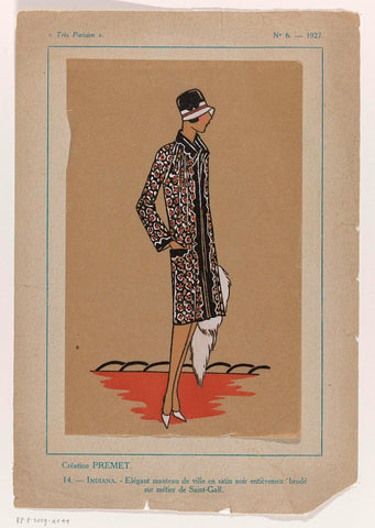 Très Parisien, 1927, No. 6 : -14: Création PREMET (...), anonymous, 1927 Canvas Print