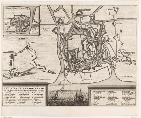 Siege of Ostend, 1601-1604, anonymous, 1700 - 1749 Canvas Print