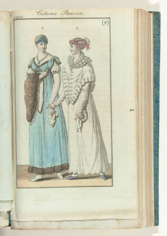 Journal des Dames et des Modes, editie Frankfurt 29 February 1808, Costume Parisien (9), anonymous, 1808 Canvas Print