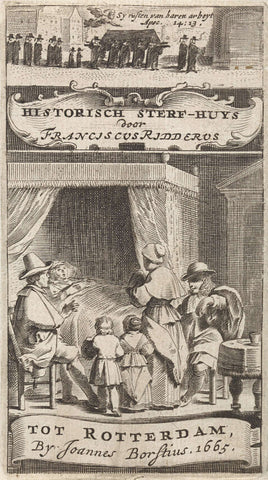 Title page for: F. Ridderus, Historisch sterf-huys, 1665., Pieter Holsteyn (II), 1665 Canvas Print