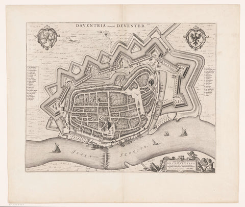 Map of Deventer, anonymous, 1652 Canvas Print