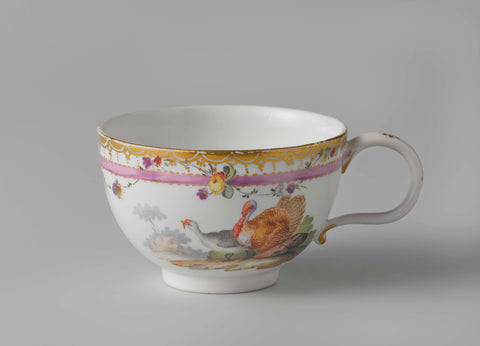 Cup and saucer, Porcelain factory The Hague, 1778 Canvas Print