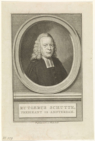 Portrait of Rutger Schutte, Jacob Houbraken, after 1778 - 1794 Canvas Print