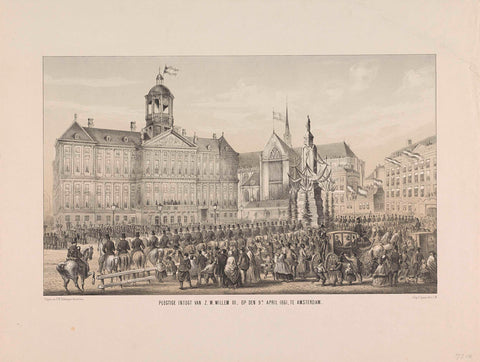 Solemn entry of Z.M. Willem III, on den 9.n April 1861, to Amsterdam, anonymous, 1861 Canvas Print