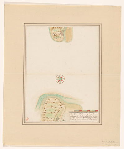 Map of Oost-Vlieland and West-Terschelling, anonymous, in or after 1688 Canvas Print