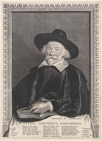 Portrait of Petrus Scriverius, Cornelis Visscher (II), 1649 Canvas Print