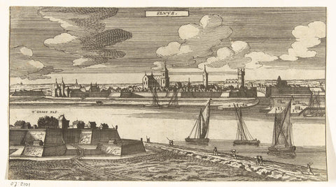 View of Sluis, Gaspar Bouttats, 1679 Canvas Print