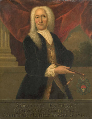 Portrait of Abraham Patras, Governor-General of the Dutch East India Company, Theodorus Justinus Rheen, 1735 - 1800 Canvas Print