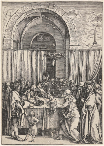 Joachim sacrifice is refused, Albrecht Dürer, 1511 Canvas Print