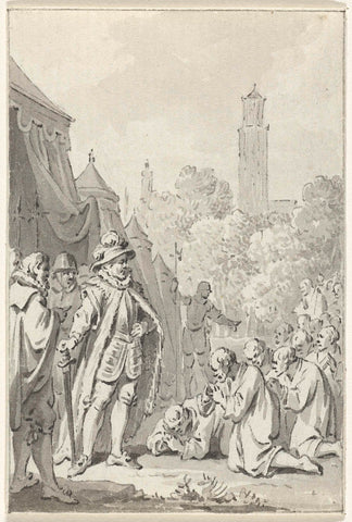 Utrecht residents beg Count William IV for peace, 1345, Jacobus Buys, 1787- 1795 Canvas Print