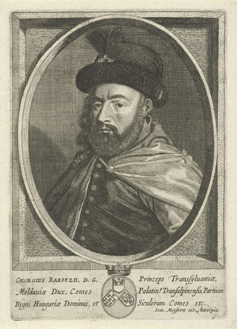 Portrait of György II Rákóczi, Prince of Transylvania, Joannes Meyssens, 1640- 1670 Canvas Print