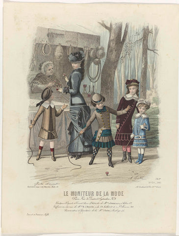 Le Moniteur de la Mode, 1880, No. 1743e : Ceinture-Régent (...), A. Bodin, 1880 Canvas Print