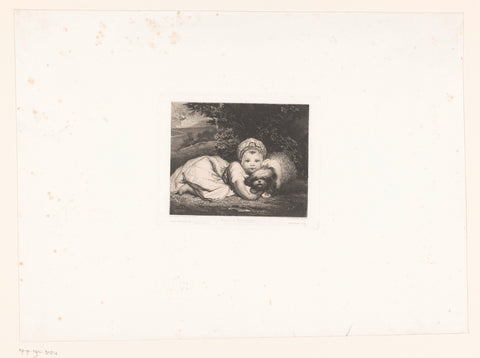 Princess Sophia Matilda of Gloucester with her pet dog, Léopold Flameng, 1862 Canvas Print