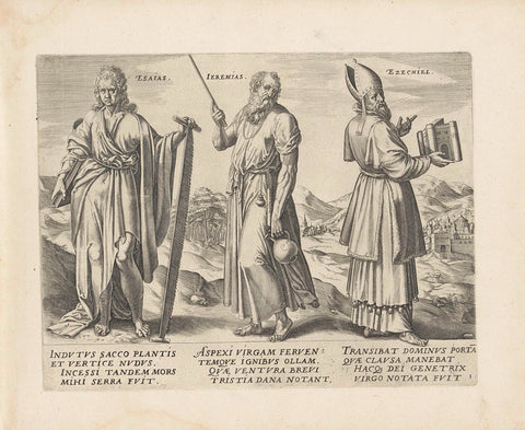 Isaiah, Jeremiah and Ezekiel, Jan Snellinck (I), 1585 - 1643 Canvas Print