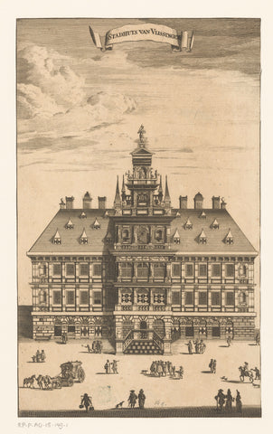 View of the Old Town Hall in Vlissingen, anonymous, 1696 Canvas Print