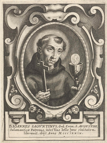 Portrait of the Augustinian Johannes González, Cornelis Galle (I), 1636 Canvas Print