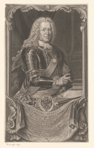 Portret van Friedrich Heinrich von Seckendorf, Johann Jacob Haid, 1746 Canvas Print