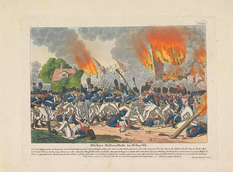 Battle of Ligny, 1815, anonymous, 1815 Canvas Print