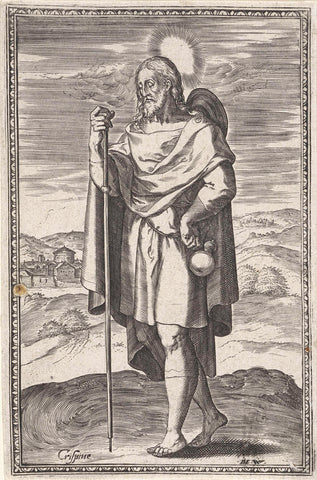 H. Jakobus de Meerdere, Johannes Wierix, 1559 - before 1585 Canvas Print