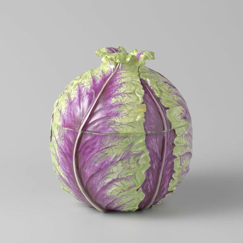 Terrine with lid, in the form of a red cabbage, Meissener Porzellan Manufaktur, 1769 Canvas Print